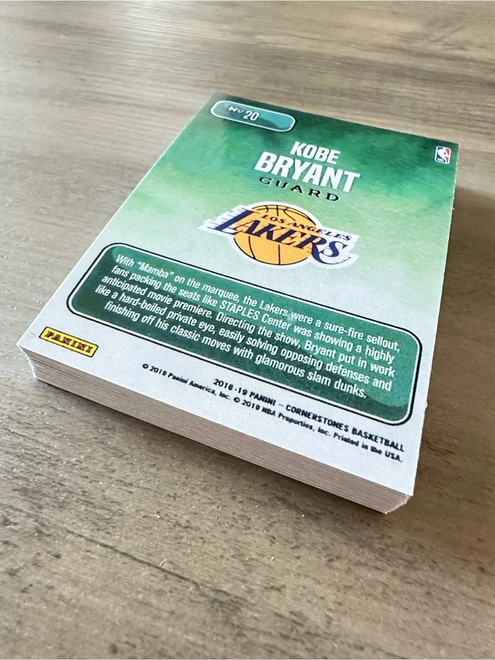 Kobe Bryant Lot of (25) 2018/19 Panini Downtown #20 Novelty Basketball Cards.